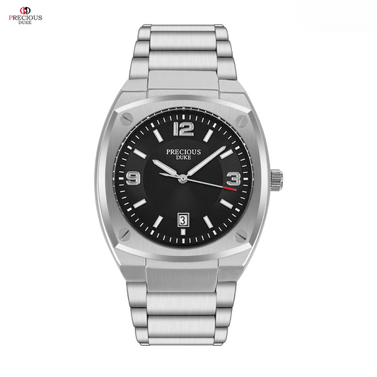 PRECIOUS DUKE Men's Luminous Quartz Watch – Calendar, 30M Waterproof