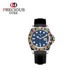 PRECIOUS DUKE Unisex Quartz Leisure Watch – Silicone Strap, Calendar Display