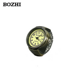 BOZHI Vintage Unisex Roman Numeral Ring Watch – Mini Quartz Finger Watch