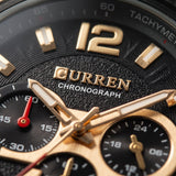 Men’s Waterproof Watch – Curren 8329 Multi-Function Quartz Watch with Calendar, Large Dial & Six-Pin Design