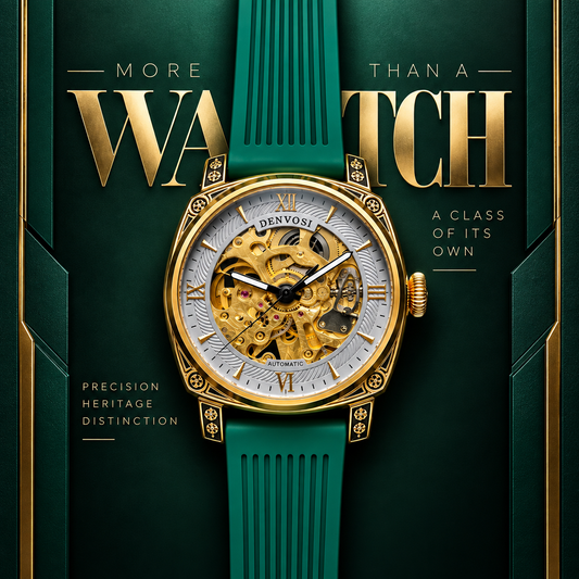 Men's Retro Square Hollow Automatic Mechanical Watch