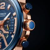 Men’s Waterproof Watch – Curren 8329 Multi-Function Quartz Watch with Calendar, Large Dial & Six-Pin Design