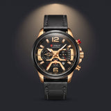 Men’s Waterproof Watch – Curren 8329 Multi-Function Quartz Watch with Calendar, Large Dial & Six-Pin Design