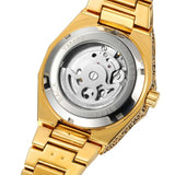 Forsining Men’s Automatic Mechanical Watch – Vintage Hollow Skeleton Dial with Transparent Case & Engraved Design