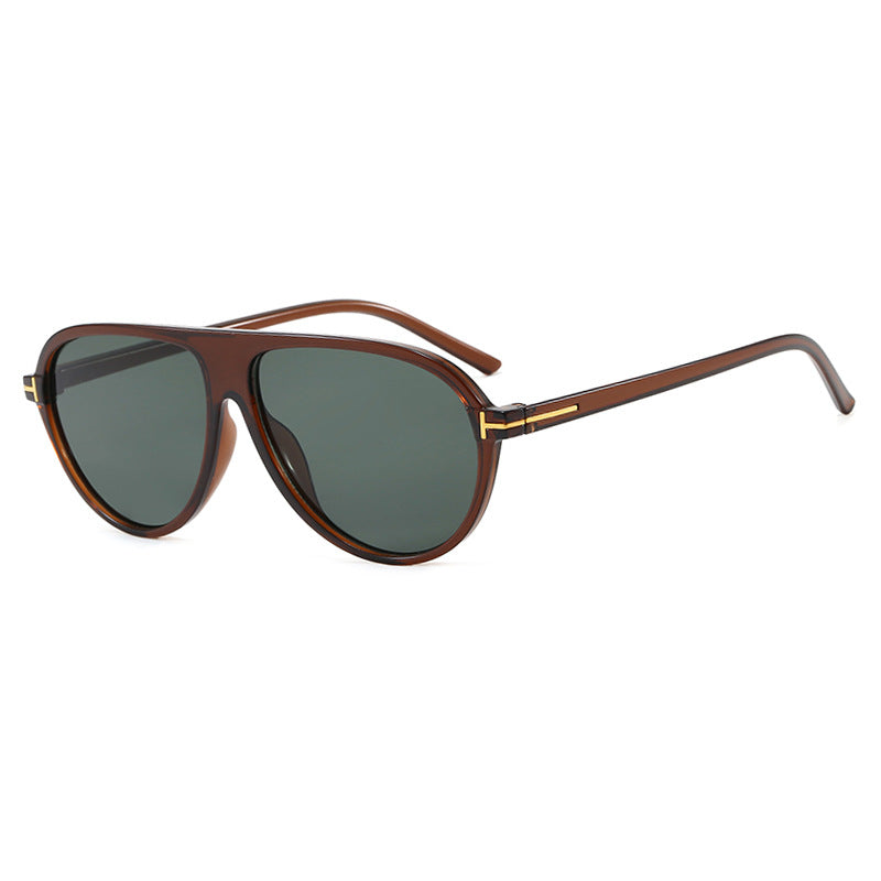 Minimalist Toad-Shaped T-Frame Sunglasses for Women 2026 New Fashion Sunglasses Trendy Ins Influencer Street Style