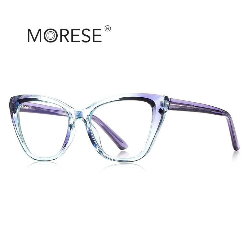 New anti-blue light plain glasses 2148 personality progressive color cat glasses frame Brazil North America foreign trade plain glasses for women