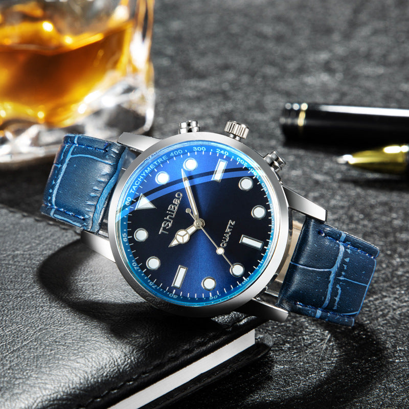Foreign Trade Retro Leather Strap Watch, Quartz Business Mechanical Watch, Korean Style Fashion Trendy Simple Watch, Factory Direct Sales