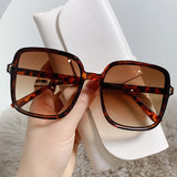 Rice Nail Square Sunglasses Women's Sunglasses Gradient 2022 New Style Glasses Women's Trend UV Protection