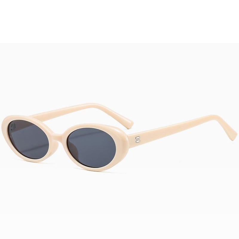 2026 New Style Small Oval Sunglasses, Fashionable and Unique, Popular among Internet Celebrities, Small Frame Glasses, Street Style Gradient Sunglasses