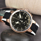 New AliExpress WIS foreign trade men's 6-hand silicone strap quartz watch TT chronograph from the source manufacturer