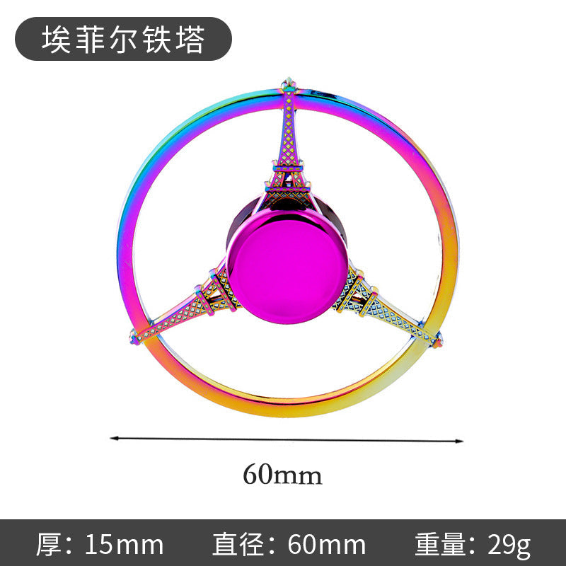 New Alloy Fingertip Spinner Stress-Relief Toy Hand Spinner Finger Spinner Street Stall Toy