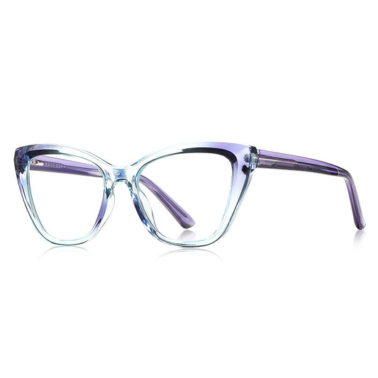New anti-blue light plain glasses 2148 personality progressive color cat glasses frame Brazil North America foreign trade plain glasses for women