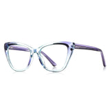 New anti-blue light plain glasses 2148 personality progressive color cat glasses frame Brazil North America foreign trade plain glasses for women