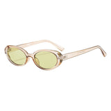 2026 New Style Small Oval Sunglasses, Fashionable and Unique, Popular among Internet Celebrities, Small Frame Glasses, Street Style Gradient Sunglasses