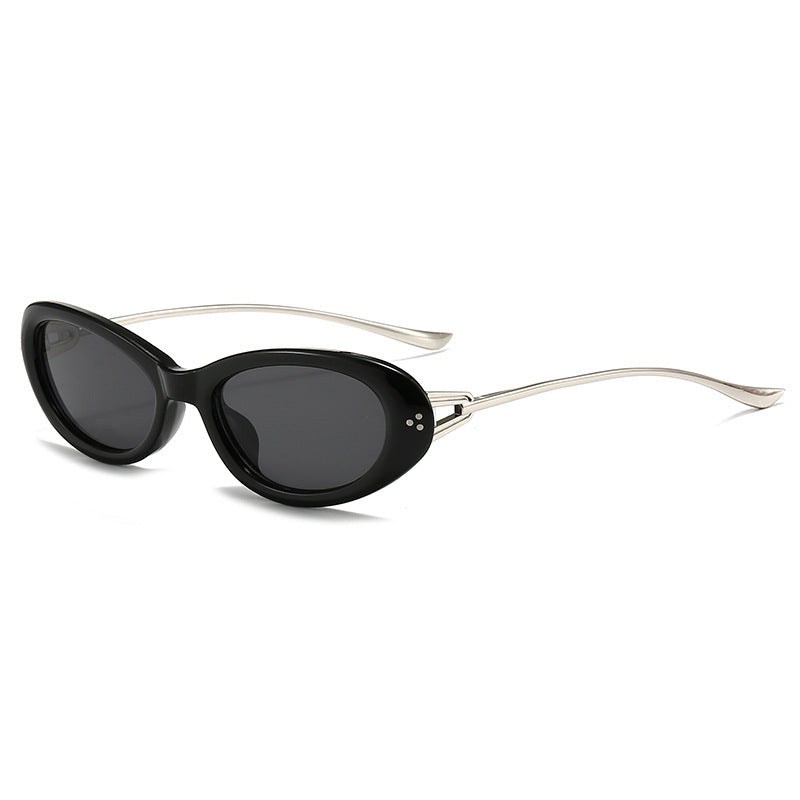 Oval Rivet Sunglasses 2026 New Style for Trendy Girls, Unique and High-end Sunglasses, European and American Style Sunglasses