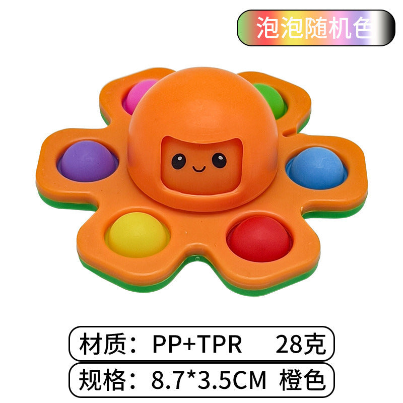 Cross-border Fidget Spinner Bubble Toy, Rodent Exterminator Octopus, Novel and Creative Stress Relief Gadget, Rotating Toy Wholesale