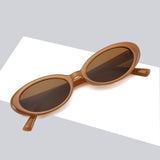 2026 New Style Small Oval Sunglasses, Fashionable and Unique, Popular among Internet Celebrities, Small Frame Glasses, Street Style Gradient Sunglasses