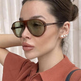 Minimalist Toad-Shaped T-Frame Sunglasses for Women 2026 New Fashion Sunglasses Trendy Ins Influencer Street Style
