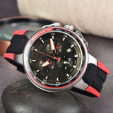 New AliExpress WIS foreign trade men's 6-hand silicone strap quartz watch TT chronograph from the source manufacturer