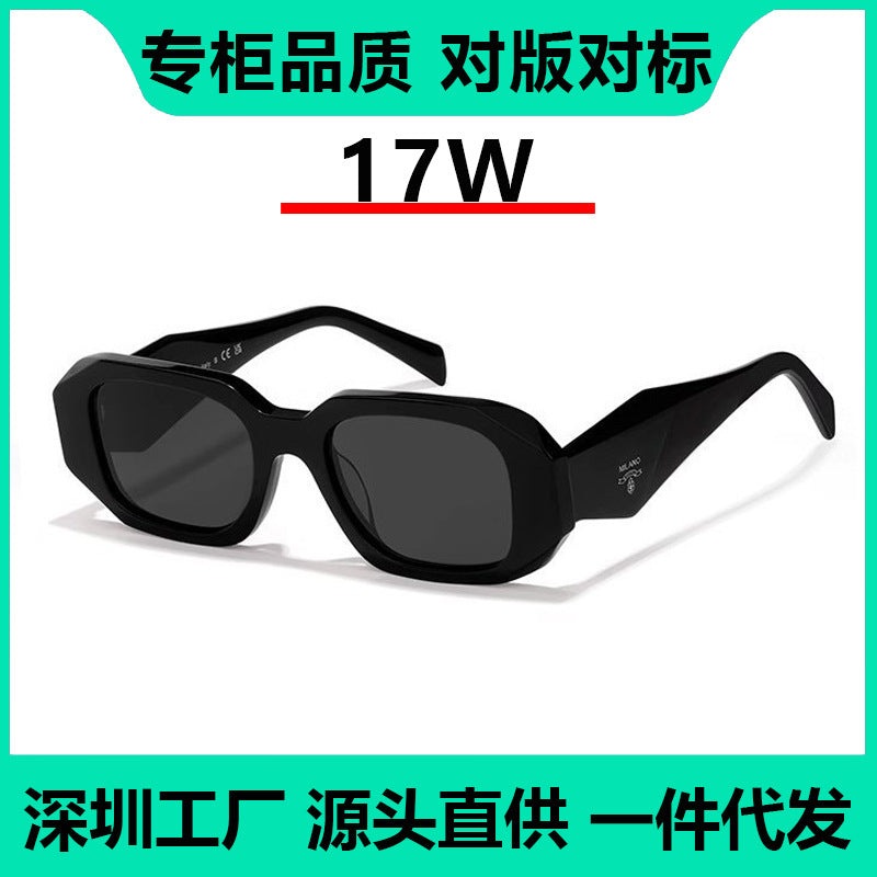 2026 Hot-selling PLD Cat Eye Sunglasses for Women, Rectangular Square Frame, Fashionable Sunglasses OPR 17WSF