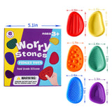 Cross-border New Fidget Toys Silicone Sensory Stone Children's Decompression Toy Soft Silicone Texture Worry Stone