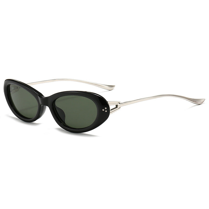 Oval Rivet Sunglasses 2026 New Style for Trendy Girls, Unique and High-end Sunglasses, European and American Style Sunglasses