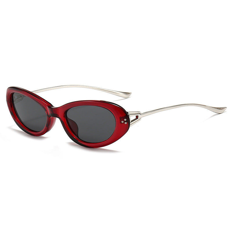 Oval Rivet Sunglasses 2026 New Style for Trendy Girls, Unique and High-end Sunglasses, European and American Style Sunglasses