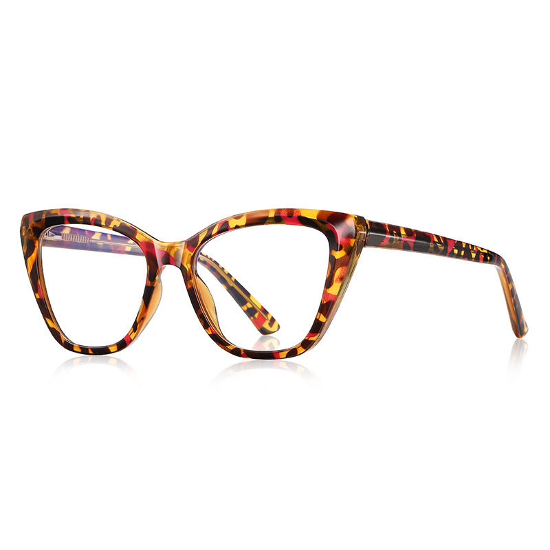 New anti-blue light plain glasses 2148 personality progressive color cat glasses frame Brazil North America foreign trade plain glasses for women