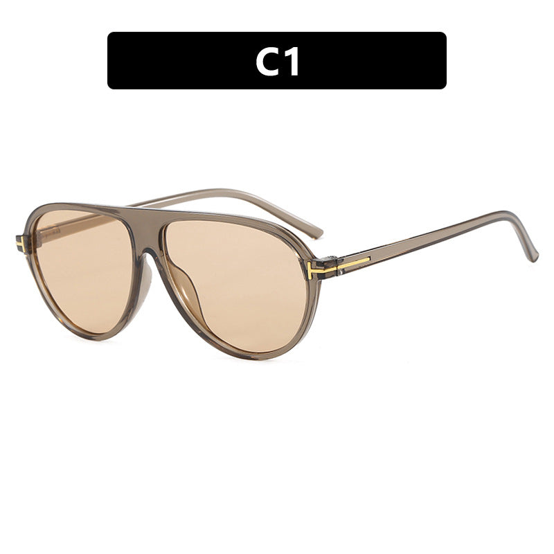 Minimalist Toad-Shaped T-Frame Sunglasses for Women 2026 New Fashion Sunglasses Trendy Ins Influencer Street Style