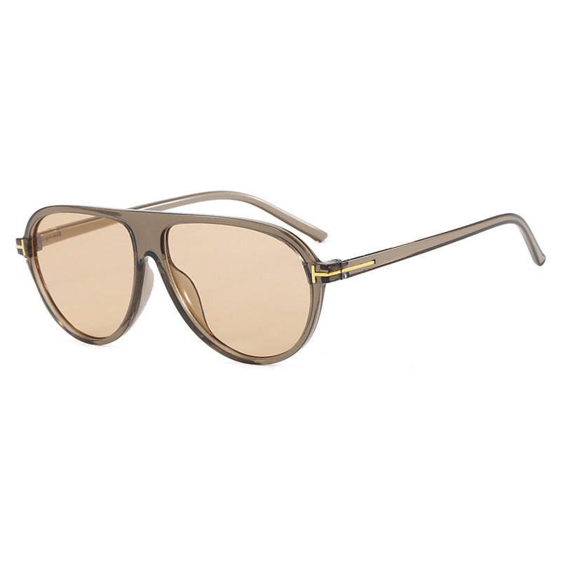 Minimalist Toad-Shaped T-Frame Sunglasses for Women 2026 New Fashion Sunglasses Trendy Ins Influencer Street Style