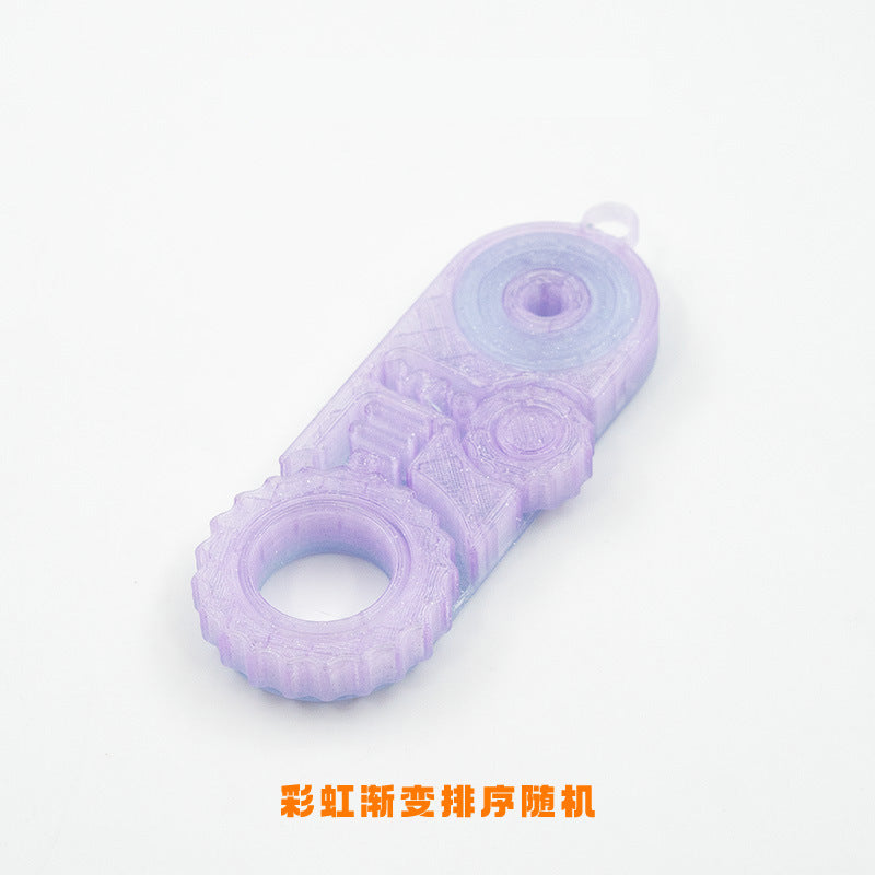 Cross-Border Hot-Selling 3D Printed Three-In-One Fingertip Stress Relief Toy Pendant with Rotating Gears for Relaxation and Anxiety Relief