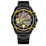 Forsining automatic mechanical watch steel band hollow luminous men's watch fashion mechanical wrist watch wholesale