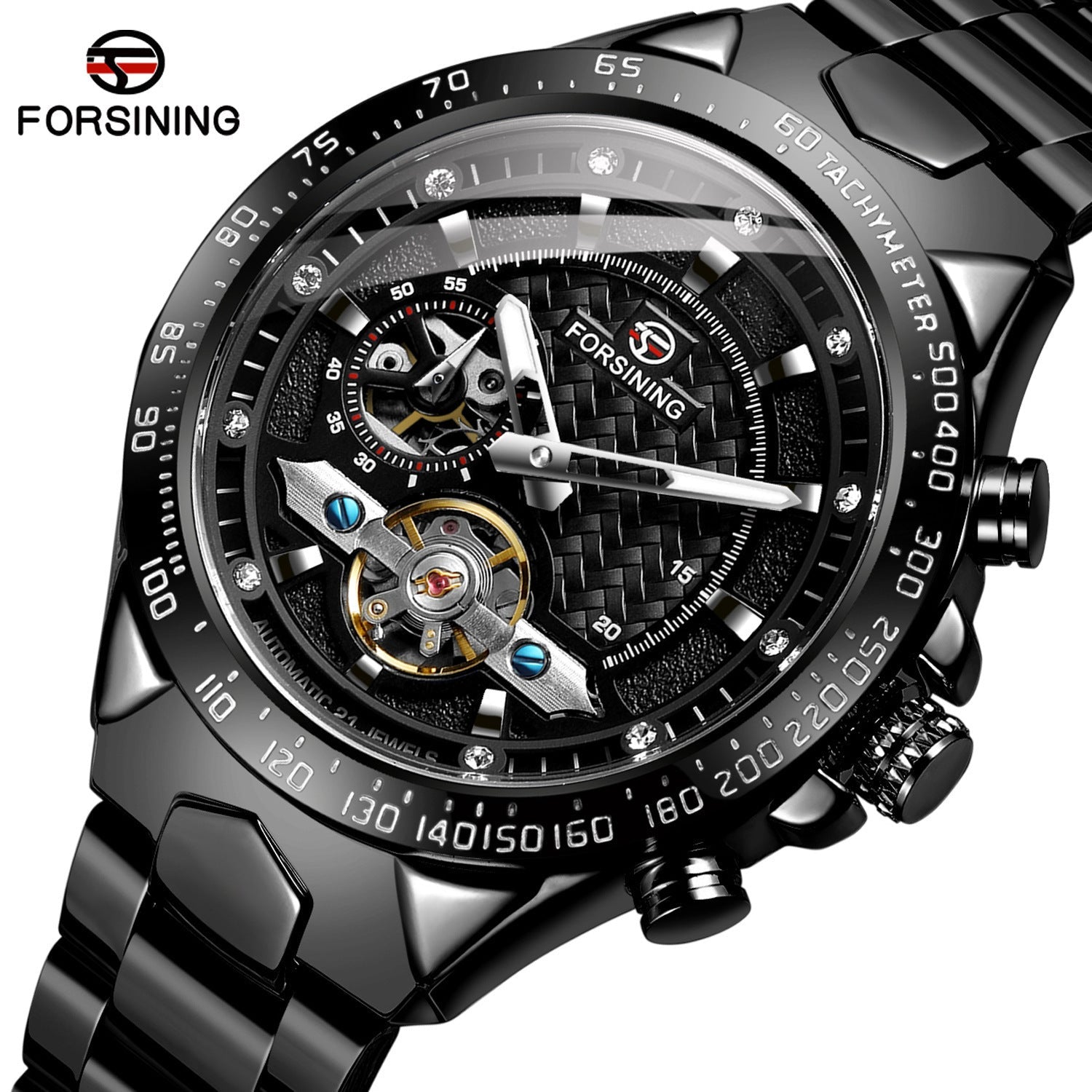 New Forsining Men's Fashionable Casual Tourbillon Automatic Mechanical Watch Men's Watch Foreign Trade Cross-Border