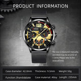 Men's Calendar Quartz Watch – Fashion Business Mesh Strap