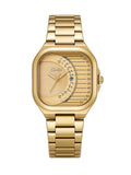 CARTISI Square Metal Strap Quartz Watch for Men, Fashionable Retro Trendy Wristwatch with Simple Design