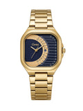 CARTISI Square Metal Strap Quartz Watch for Men, Fashionable Retro Trendy Wristwatch with Simple Design