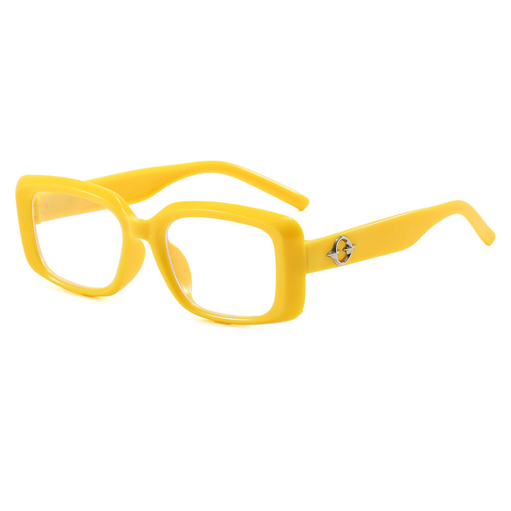 Fashion New Square Small Frame Children's Glasses Frame Personality Street Style Xiaohongshu Influencer Same Style Anti-Blue Light Non-Prescription Glasses