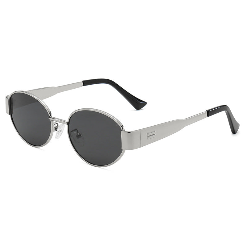 2026 New Style Oval Polarized Sunglasses for Women, High-End Retro Fashion Street Style Anti-Uv Sunglasses