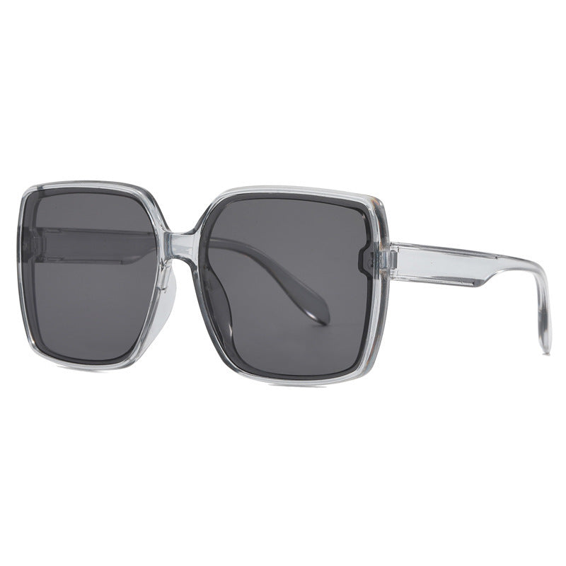 Cross-Border Hot-Selling In-Stock Items, One-Piece Dropshipping Uv400 Sunglasses, Large Square Frame, European and American Internet Celebrity Trend, Street Style, Instagram Fashion