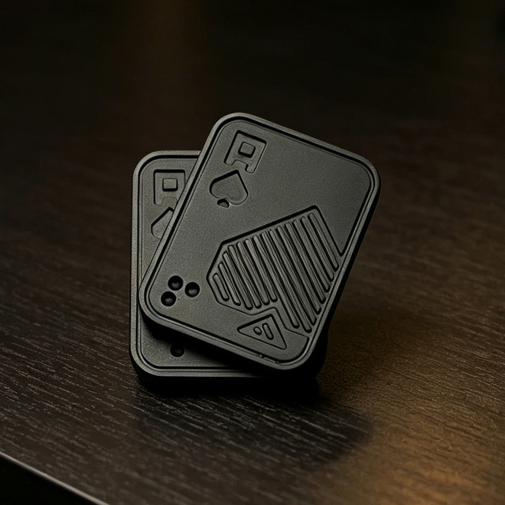 Triangular Rotating Card Pusher Edc Three-Ring Snap Coin Snap Card Hand-Push Sound Coin Stress-Relief Handheld Toy Ppb