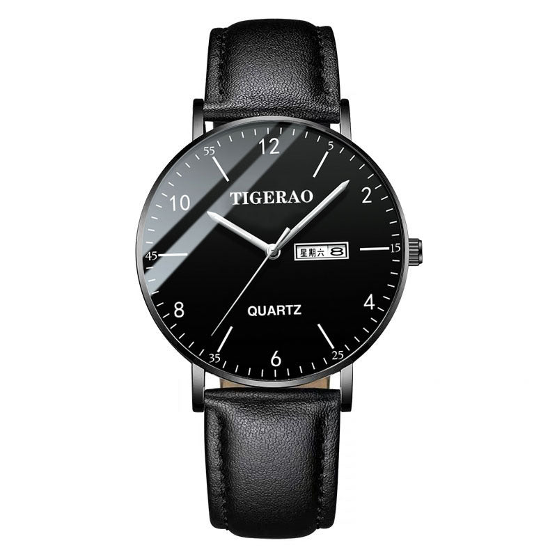 TikTok Watch Men's Waterproof Double Calendar Trend Starry Sky Non-mechanical Watch Quartz Watch Luminous New Wholesale Cross-Border