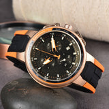 New AliExpress WIS foreign trade men's 6-hand silicone strap quartz watch TT chronograph from the source manufacturer