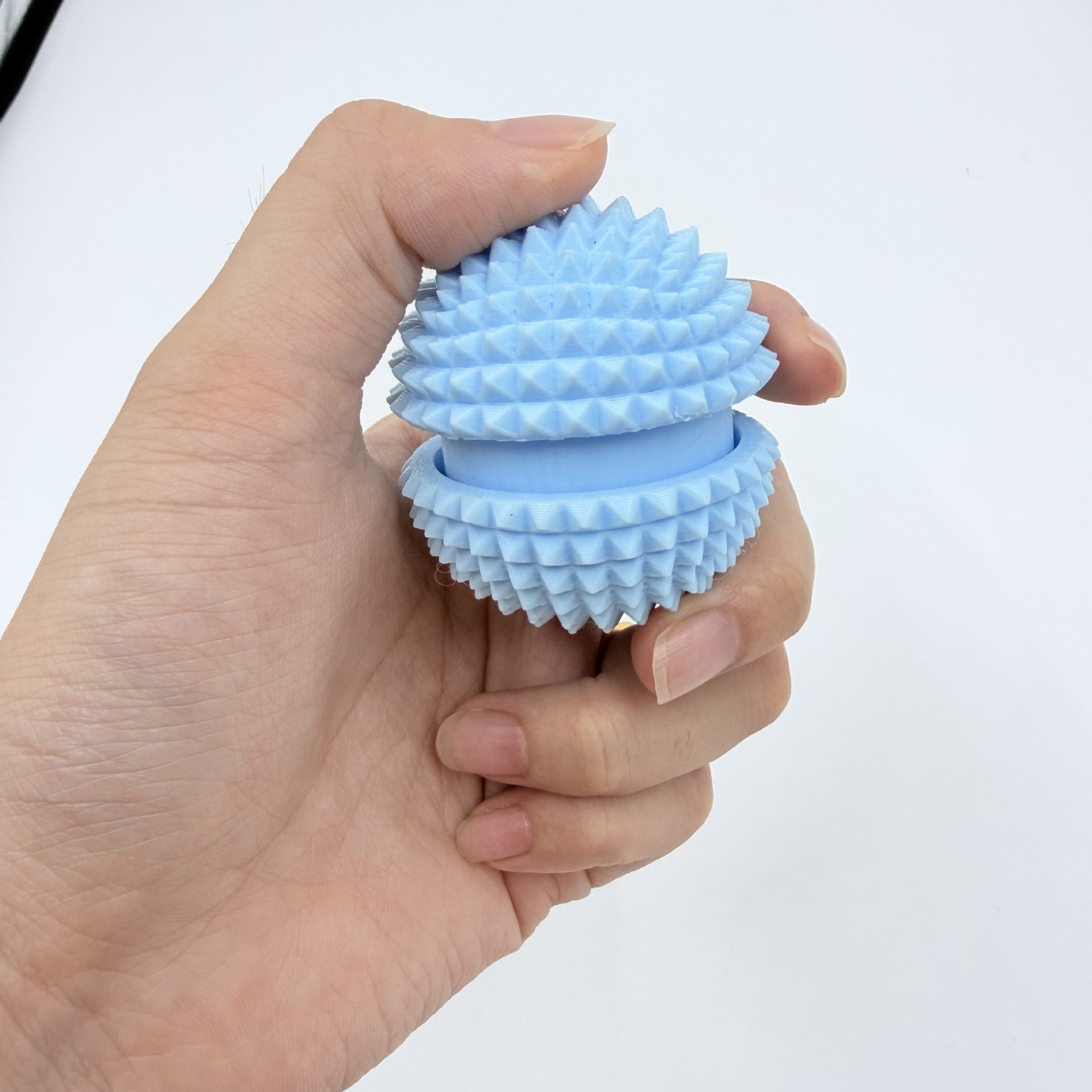 3D printed spiky ball finger spinner stress relief massage ball for anxiety and stress reduction sensory hand toy