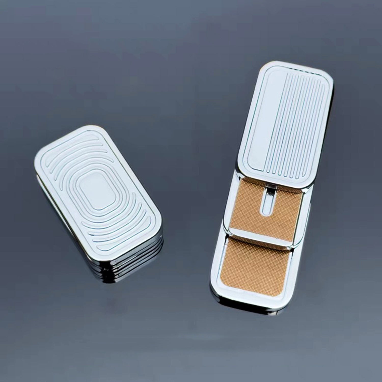 Triangular Rotating Card Pusher Edc Three-Ring Snap Coin Snap Card Hand-Push Sound Coin Stress-Relief Handheld Toy Ppb