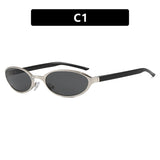 Wang Hedi's Same Style Oval Sunglasses 2026 New Model Cool and Stylish Sunglasses with Uv Protection and a High-End Feel