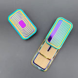 Triangular Rotating Card Pusher Edc Three-Ring Snap Coin Snap Card Hand-Push Sound Coin Stress-Relief Handheld Toy Ppb