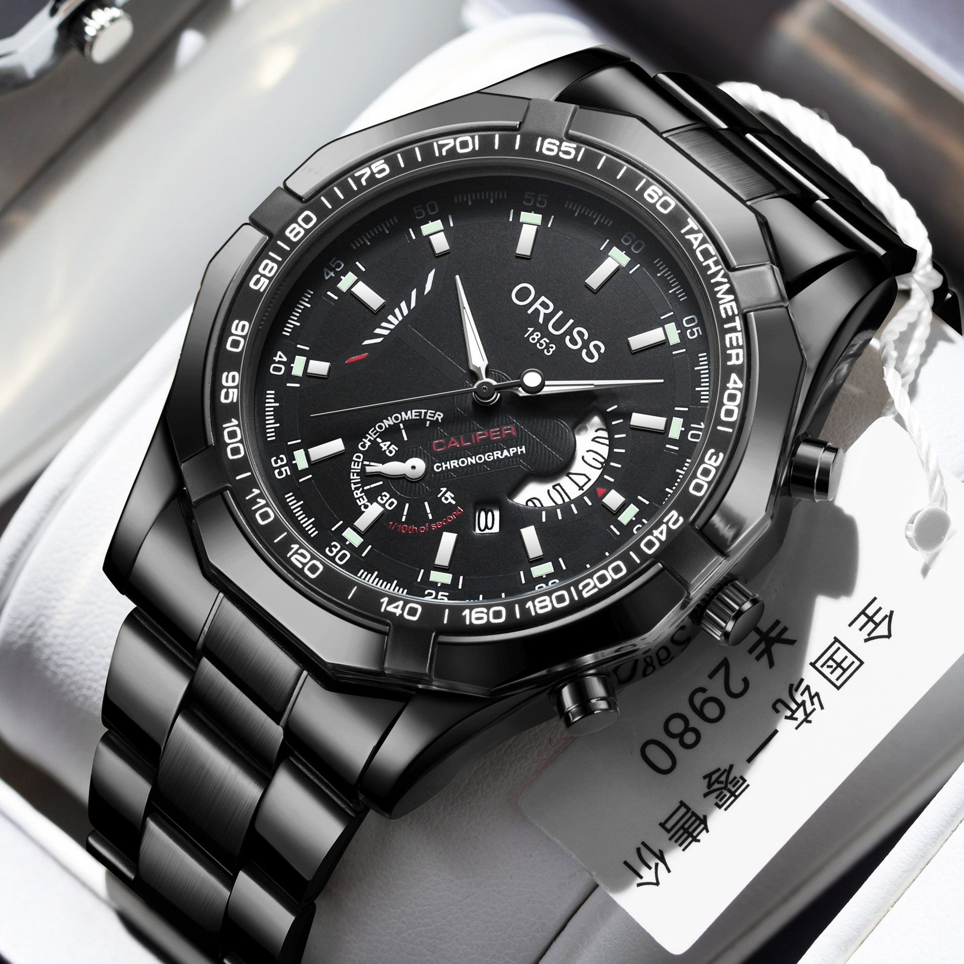 genuine goods Automatic Watch 2022 New Luminous Waterproof Calendar Business Men's Watch Large Dial Hollow Watch