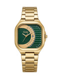 CARTISI Square Metal Strap Quartz Watch for Men, Fashionable Retro Trendy Wristwatch with Simple Design