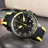 New AliExpress WIS foreign trade men's 6-hand silicone strap quartz watch TT chronograph from the source manufacturer