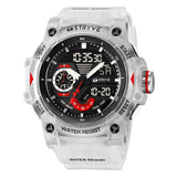 Stryve Men's Fashion Elements Waterproof Sports Watch Dual Display Luminous Electronic Multifunctional Student Watch S8029
